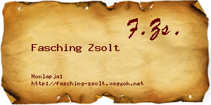 Fasching Zsolt névjegykártya