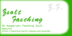 zsolt fasching business card
